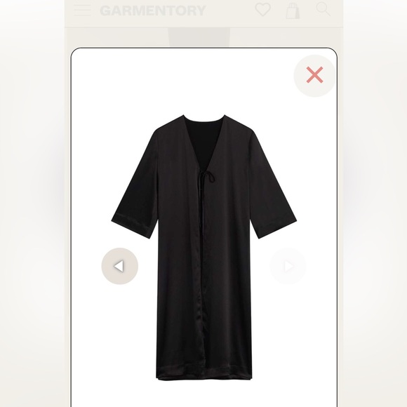 NWT LESET Barb Tie Caftan Black- gorgeous! Size M! - Picture 3 of 4